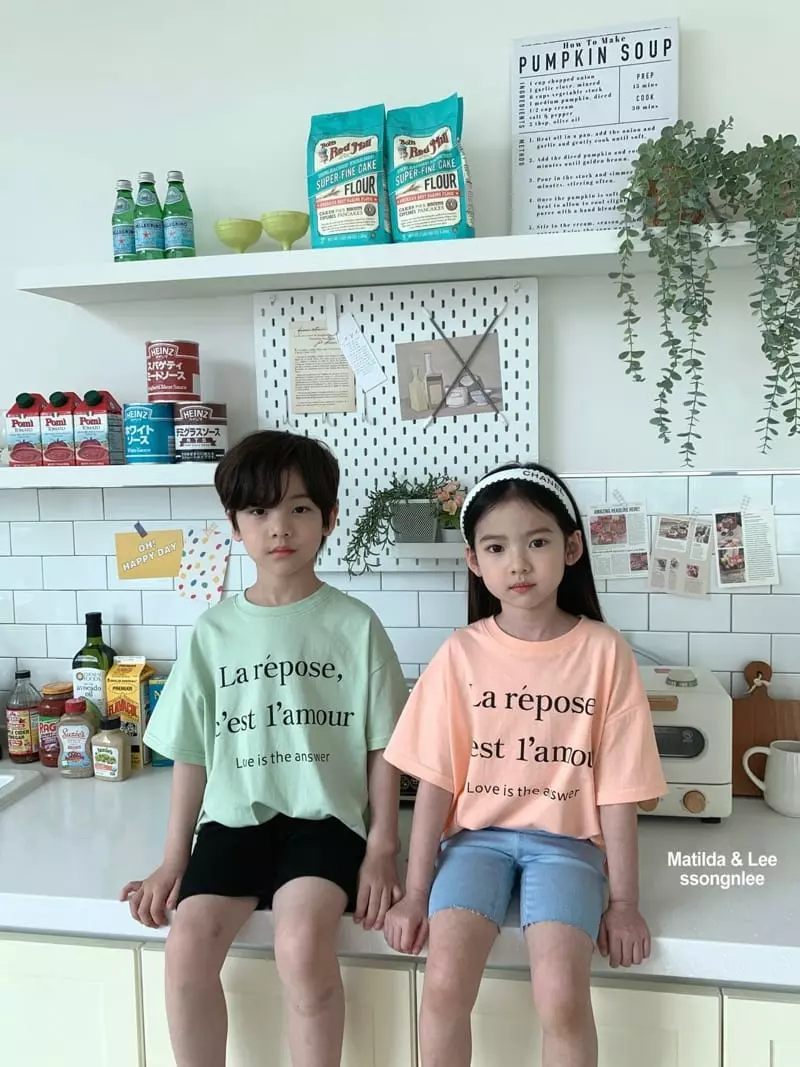 Matilda & Lee - Korean Children Fashion - #fashionkids - Lettering Slit Tee - 9