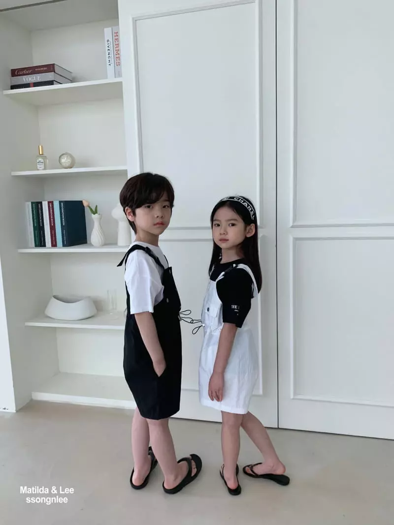 Matilda & Lee - Korean Children Fashion - #kidsshorts - Pocket Dungarees Shorts - 11
