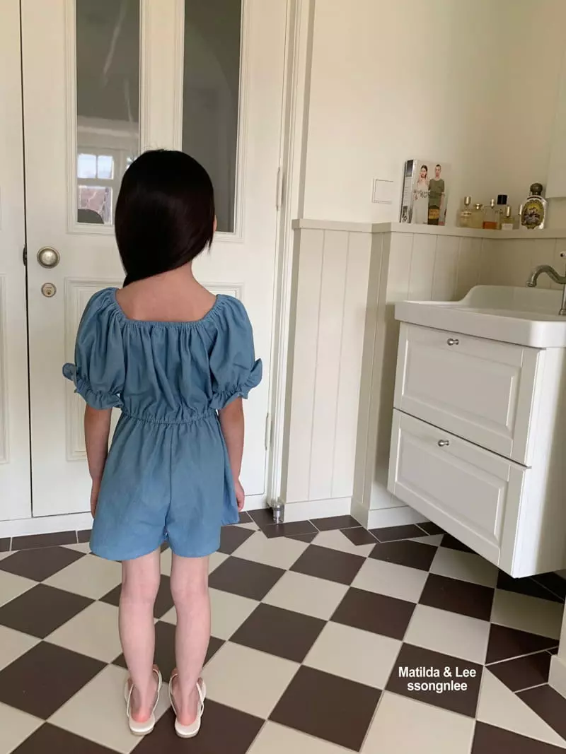 Matilda & Lee - Korean Children Fashion - #kidsshorts - Denim Jumpsuit - 8