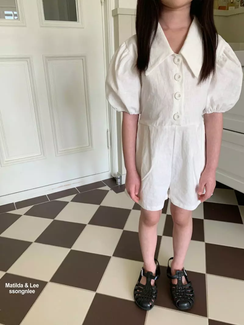 Matilda & Lee - Korean Children Fashion - #kidsshorts - Collar Jumpsuit - 7