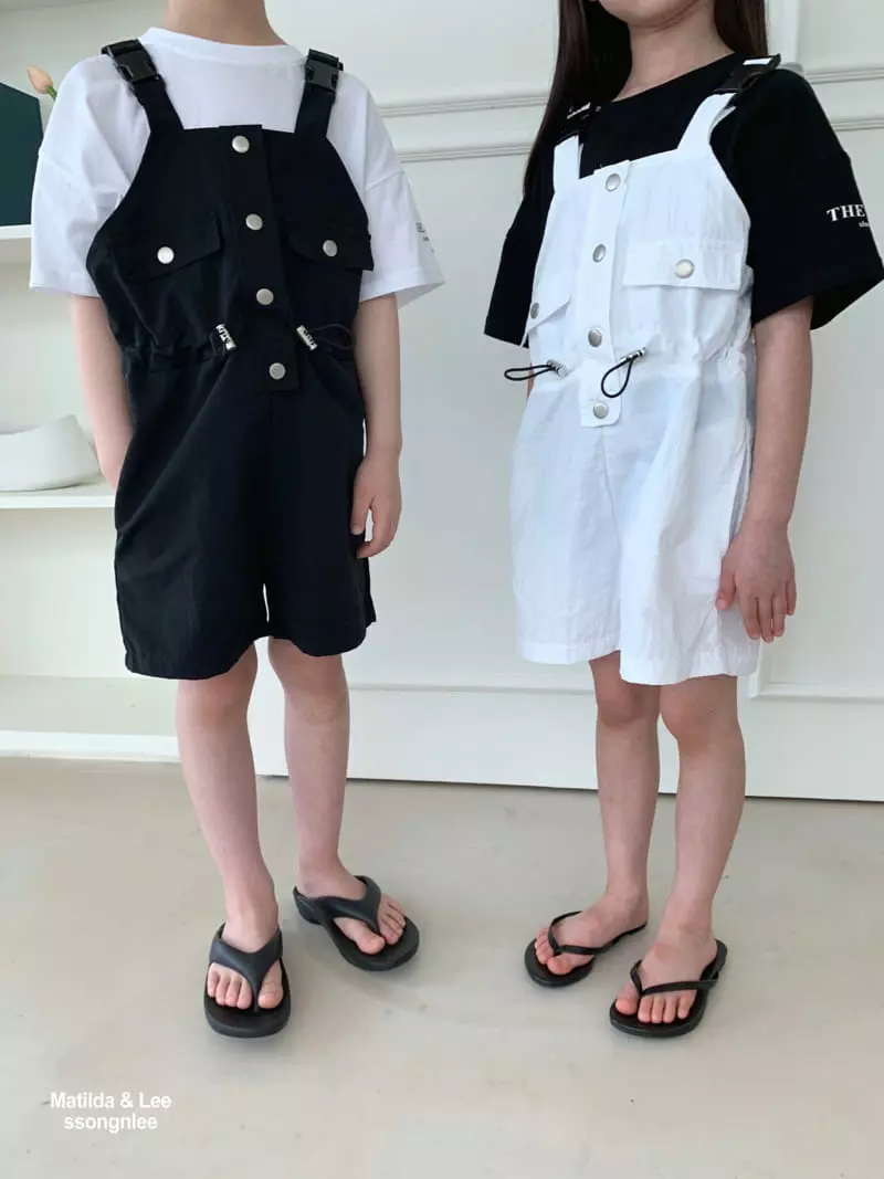 Matilda & Lee - Korean Children Fashion - #kidsstore - Pocket Dungarees Shorts - 12