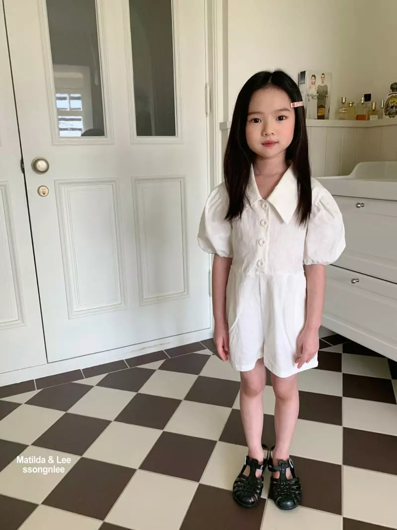 Matilda & Lee - Korean Children Fashion - #kidsstore - Collar Jumpsuit - 8
