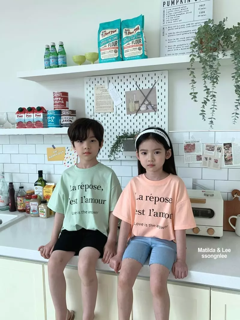 Matilda & Lee - Korean Children Fashion - #kidsstore - Lettering Slit Tee - 11