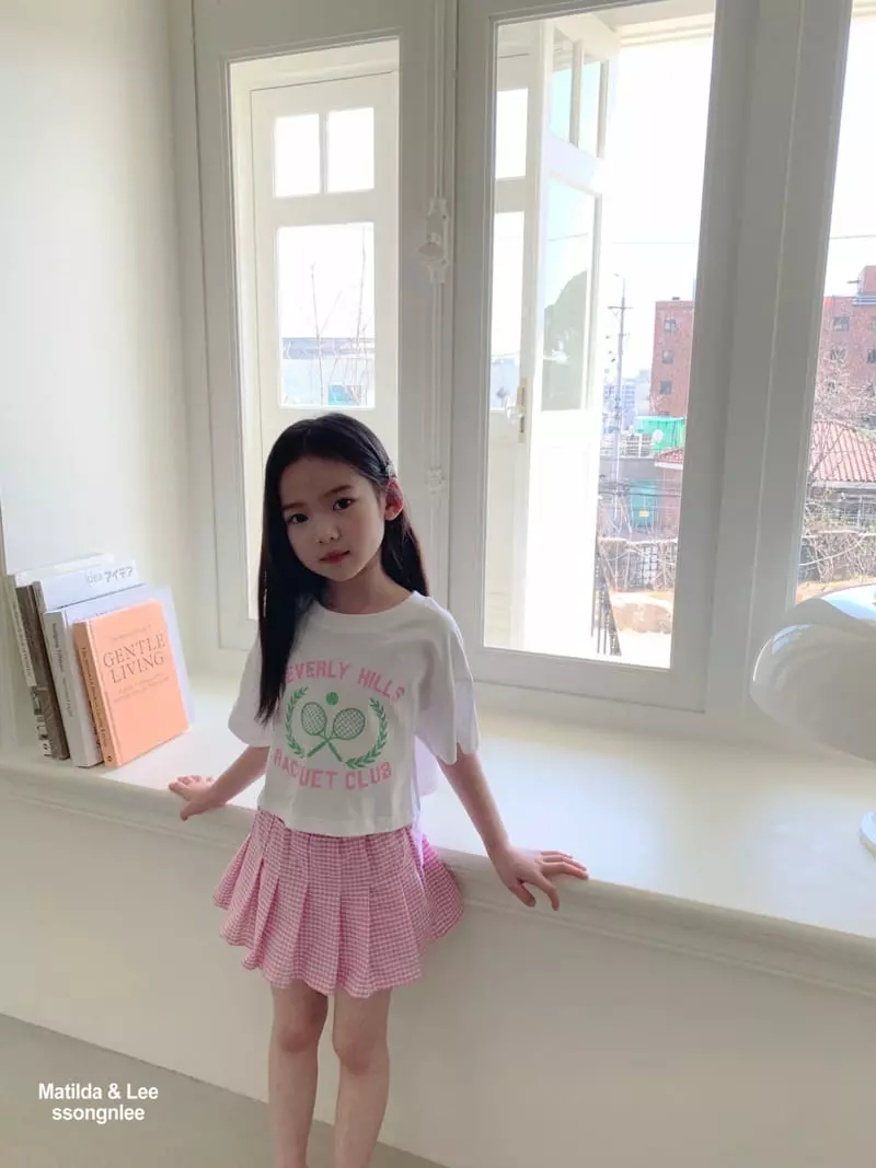 Matilda & Lee - Korean Children Fashion - #kidzfashiontrend - Check Skirt Pants Set - 2