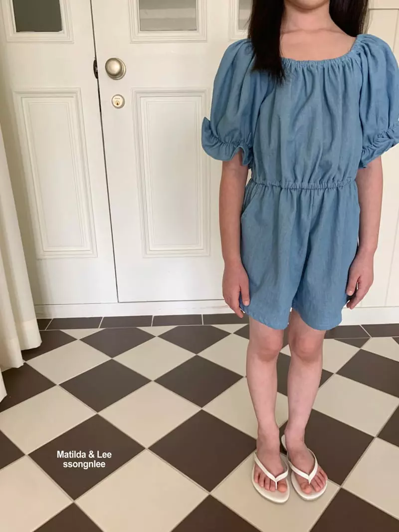 Matilda & Lee - Korean Children Fashion - #kidzfashiontrend - Denim Jumpsuit - 10