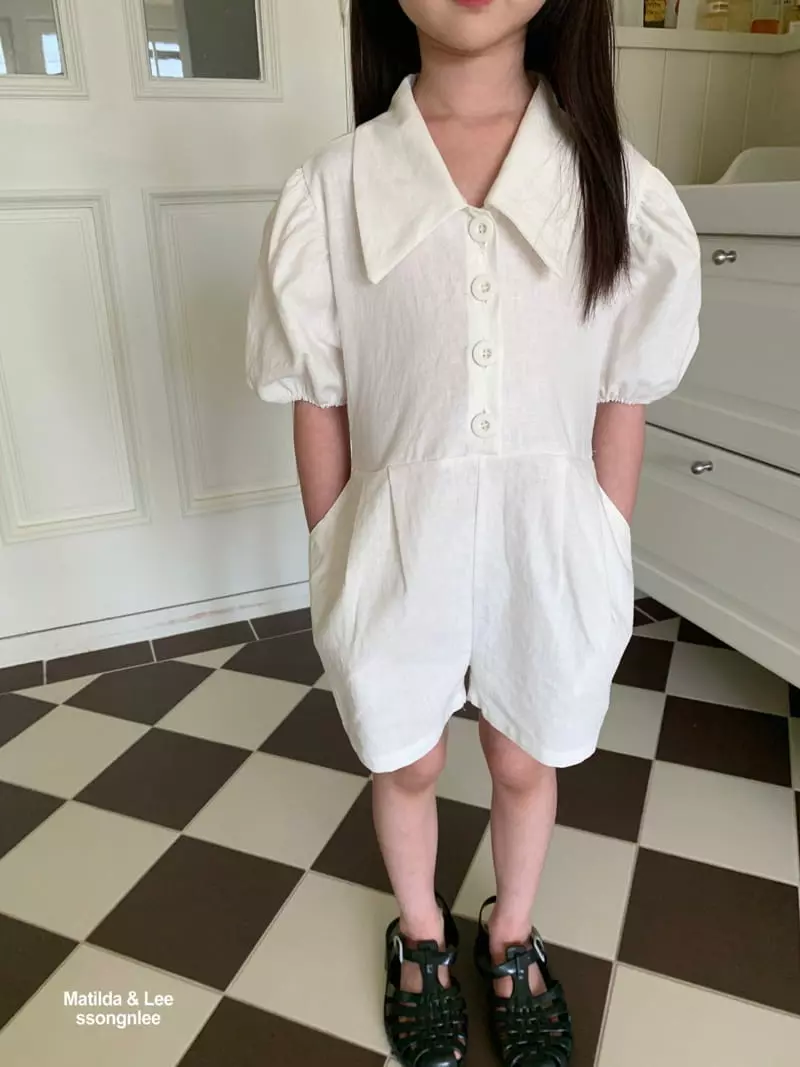 Matilda & Lee - Korean Children Fashion - #kidzfashiontrend - Collar Jumpsuit - 9
