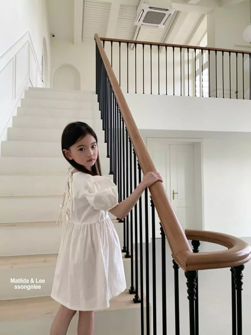 Matilda & Lee - Korean Children Fashion - #kidzfashiontrend - Back Slit String One-piece - 8