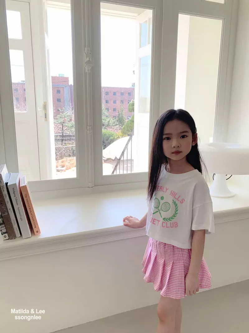 Matilda & Lee - Korean Children Fashion - #Kfashion4kids - Check Skirt Pants Set - 4