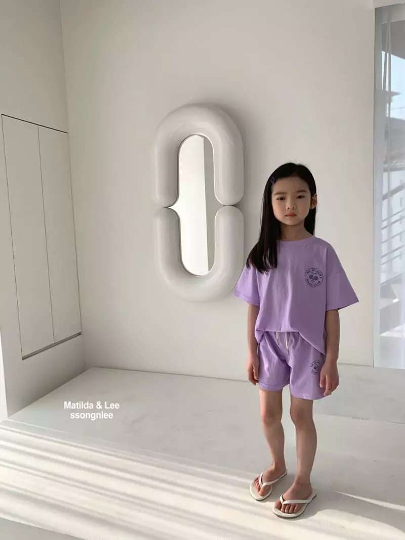 Matilda & Lee - Korean Children Fashion - #littlefashionista - Tennis Pigment Top Bottom Set - 2