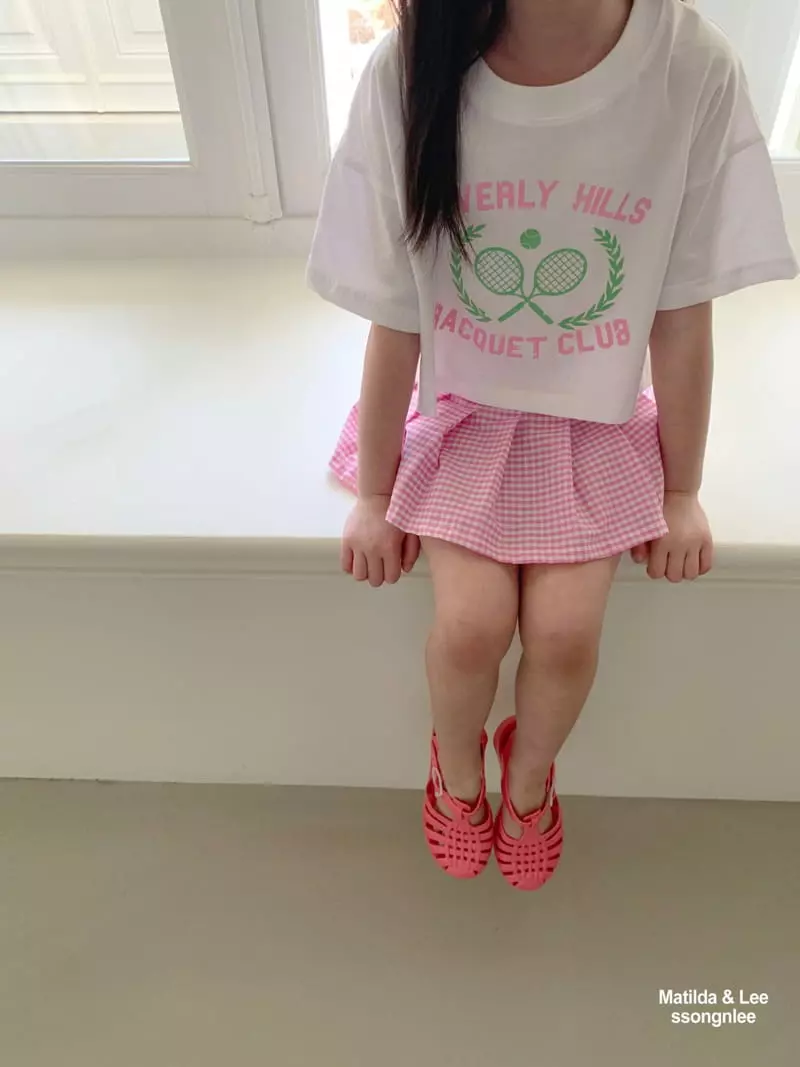 Matilda & Lee - Korean Children Fashion - #minifashionista - Check Skirt Pants Set - 6
