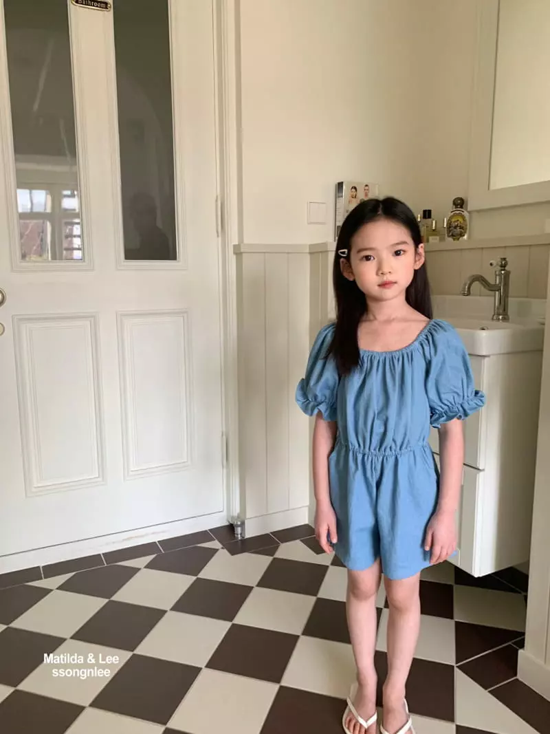 Matilda & Lee - Korean Children Fashion - #prettylittlegirls - Denim Jumpsuit