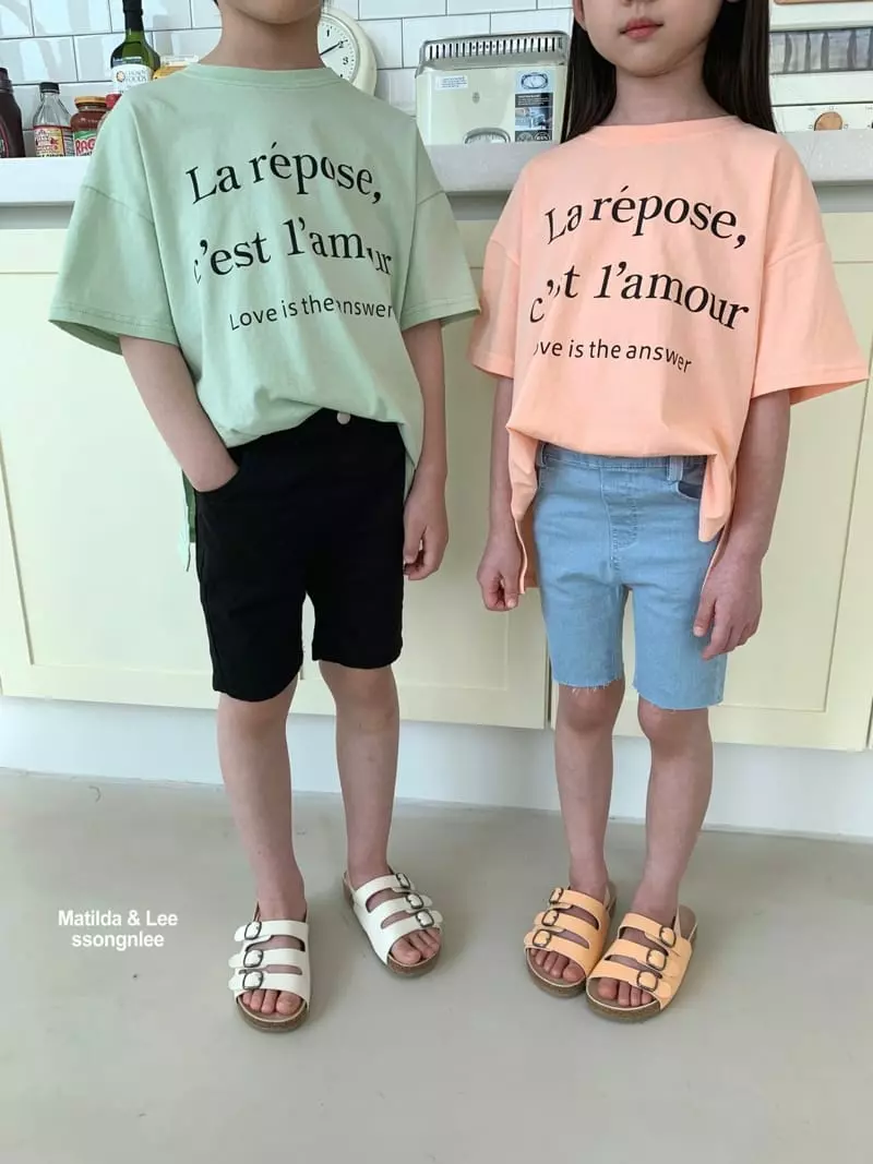 Matilda & Lee - Korean Children Fashion - #toddlerclothing - Lettering Slit Tee - 4