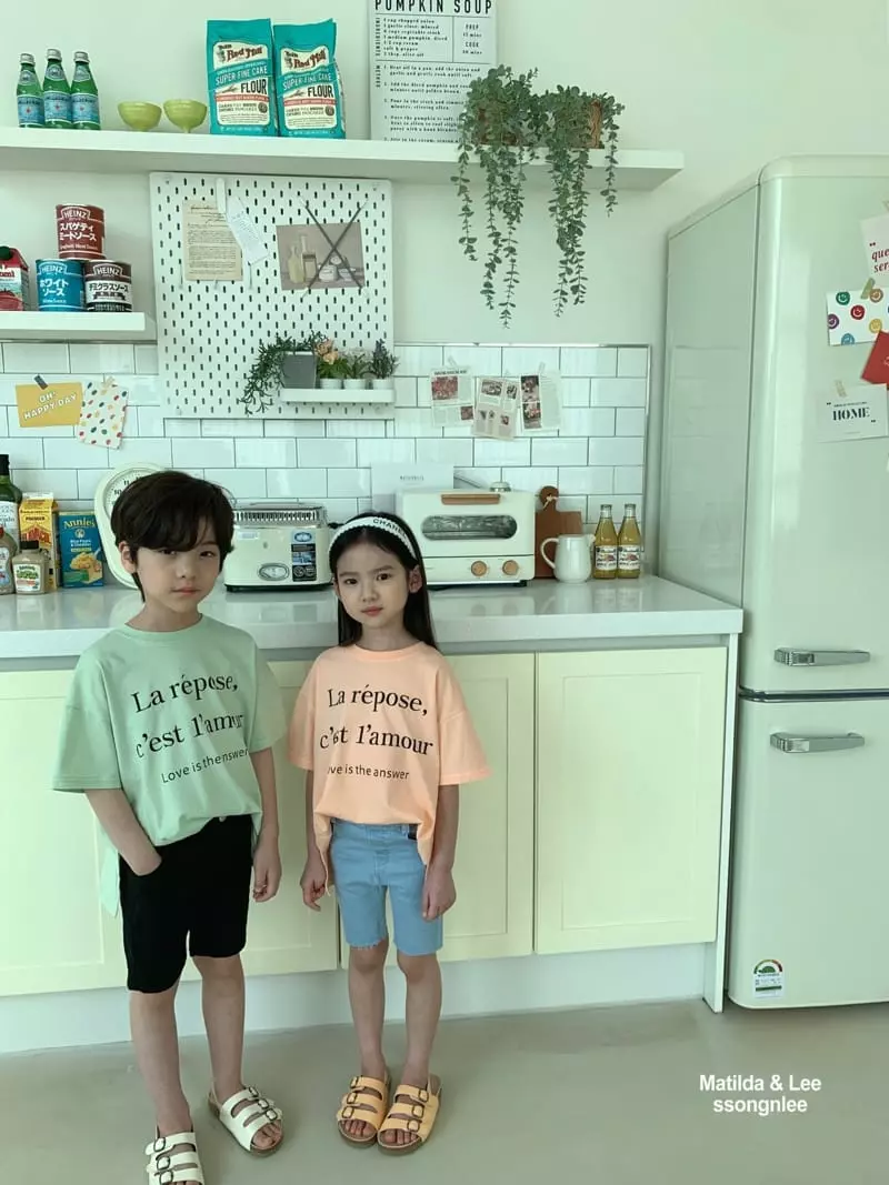 Matilda & Lee - Korean Children Fashion - #toddlerclothing - Lettering Slit Tee - 3