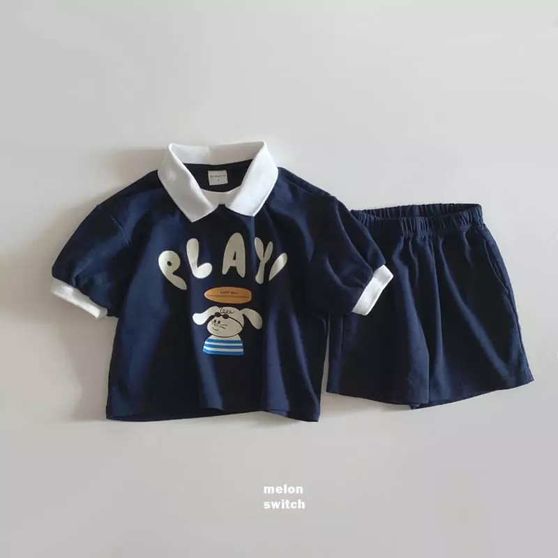 Melon Switch - Korean Children Fashion - #Kfashion4kids - Play Collar Top Bottom Set - 10