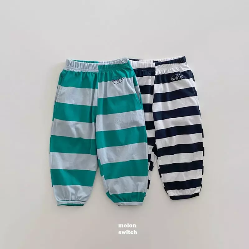 Melon Switch - Korean Children Fashion - #childofig - Stripes Banding Pants - 8