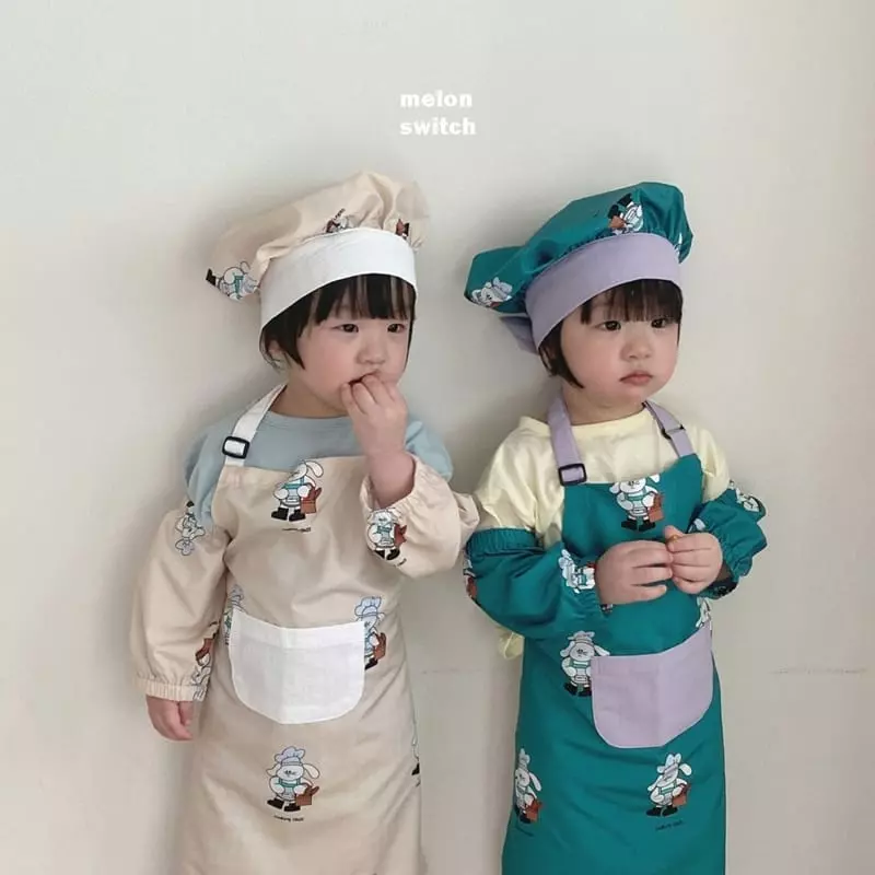Melon Switch - Korean Children Fashion - #childrensboutique - Bread Rabbit Apron with Hat - 12