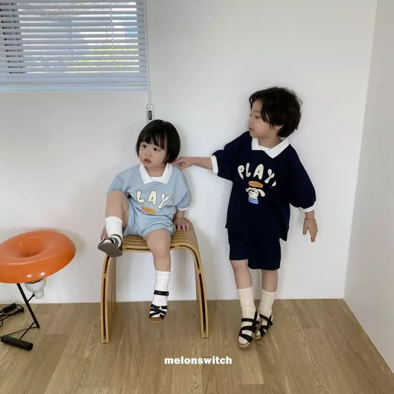 Melon Switch - Korean Children Fashion - #childrensboutique - Play Collar Top Bottom Set - 3