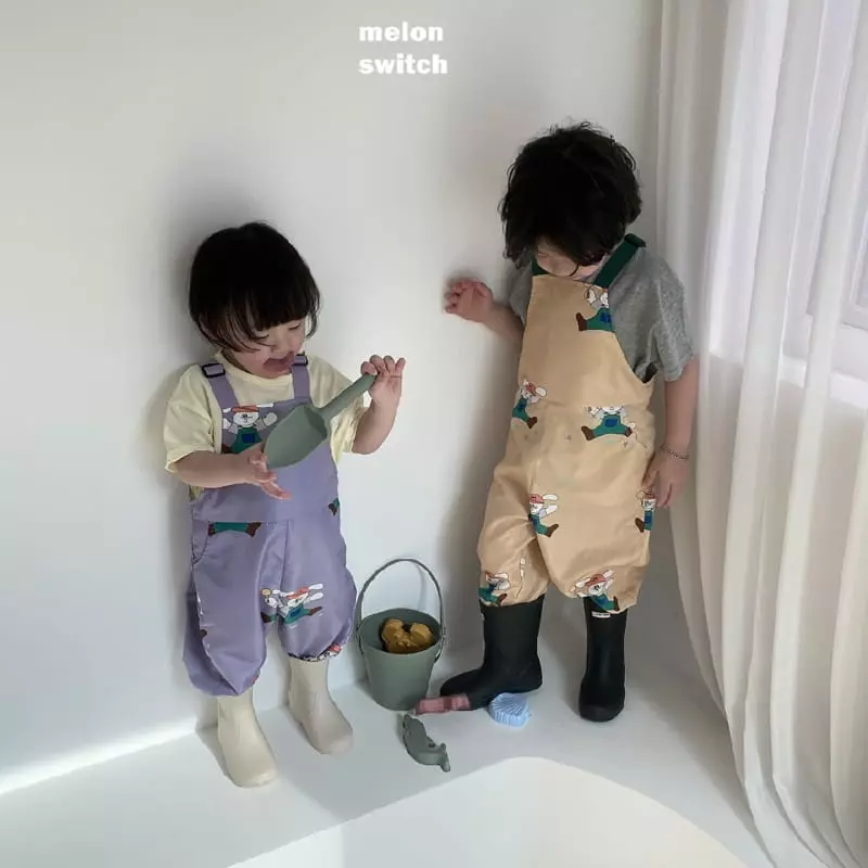 Melon Switch - Korean Children Fashion - #designkidswear - Melon Rabbit Play Dungarees - 8