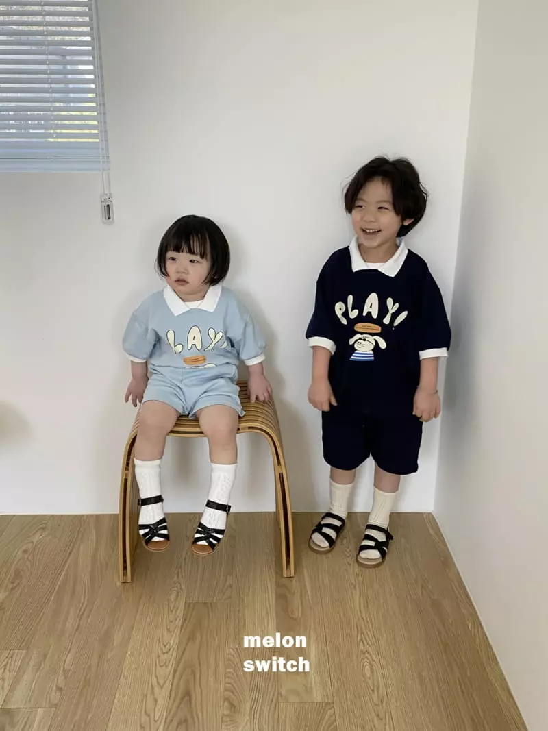 Melon Switch - Korean Children Fashion - #childrensboutique - Play Collar Top Bottom Set - 4