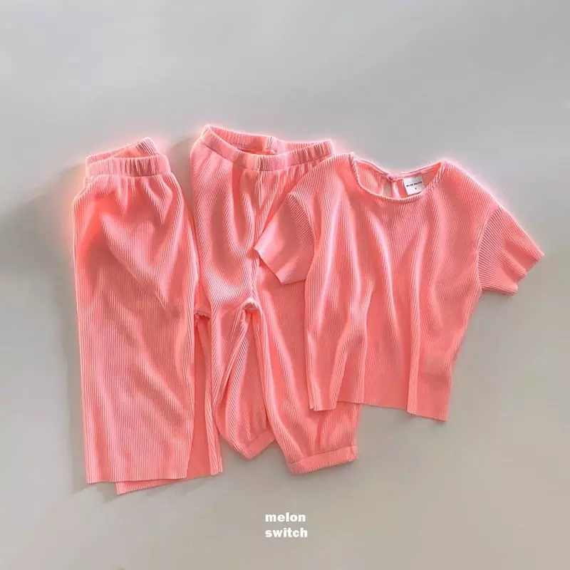 Melon Switch - Korean Children Fashion - #designkidswear - Melon Pleats Top Bottom Set - 12