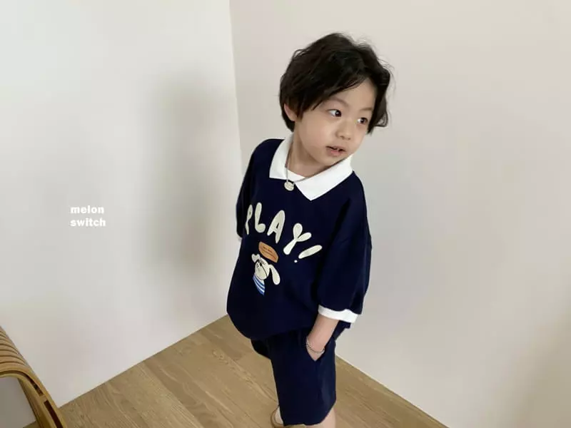 Melon Switch - Korean Children Fashion - #discoveringself - Play Collar Top Bottom Set - 5
