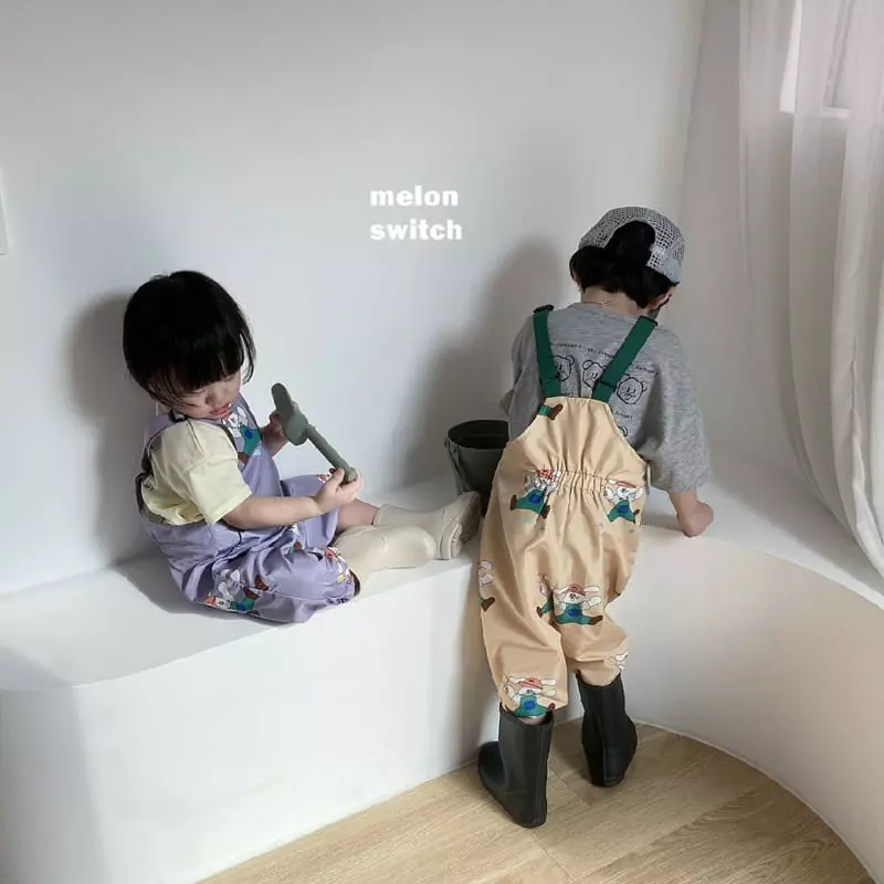 Melon Switch - Korean Children Fashion - #fashionkids - Melon Rabbit Play Dungarees - 10