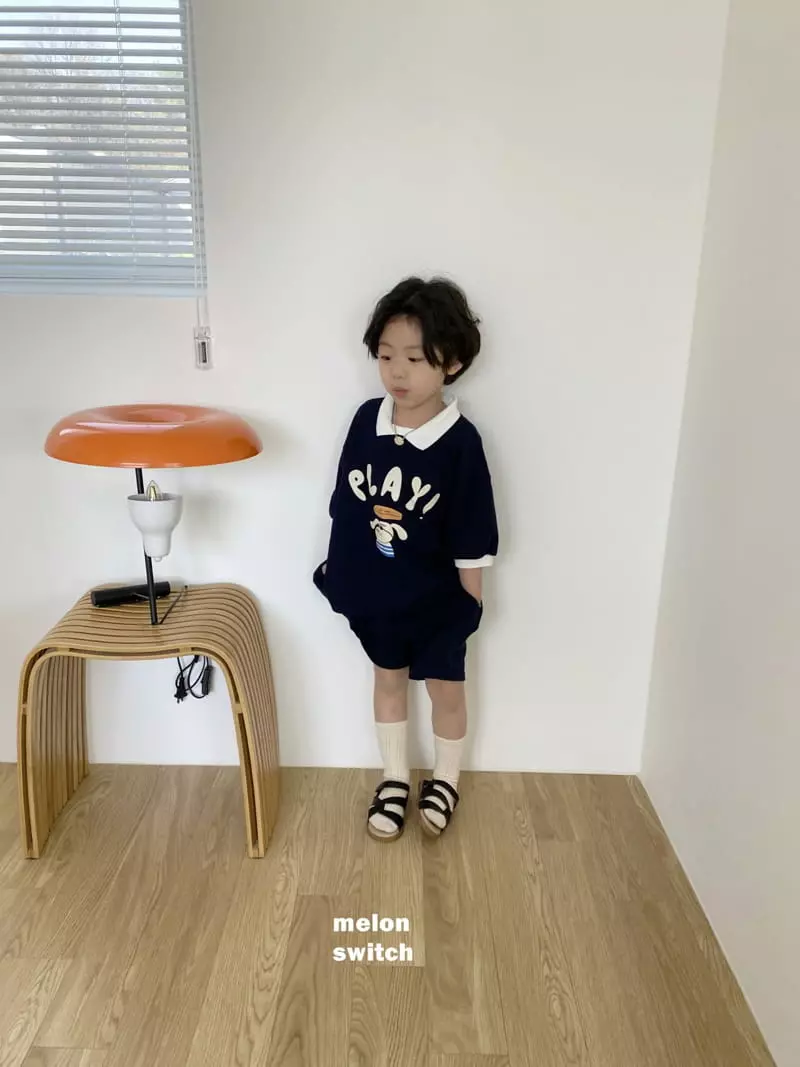 Melon Switch - Korean Children Fashion - #fashionkids - Play Collar Top Bottom Set - 6