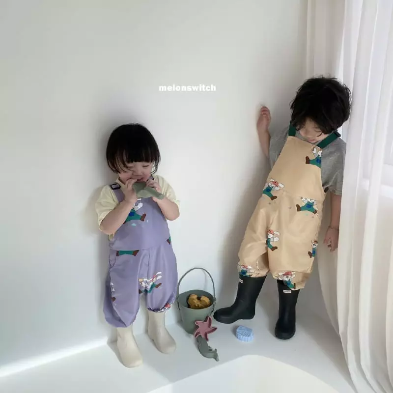 Melon Switch - Korean Children Fashion - #kidsshorts - Melon Rabbit Play Dungarees - 11