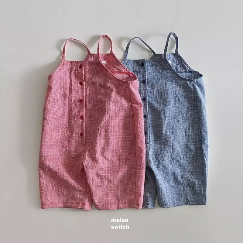 Melon Switch - Korean Children Fashion - #kidsshorts - Check Overall - 11