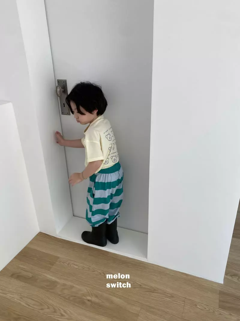 Melon Switch - Korean Children Fashion - #kidsstore - Stripes Banding Pants