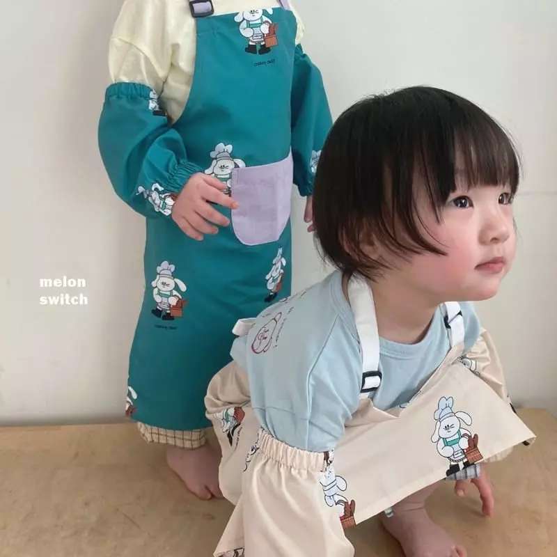Melon Switch - Korean Children Fashion - #kidzfashiontrend - Bread Rabbit Apron with Hat - 2