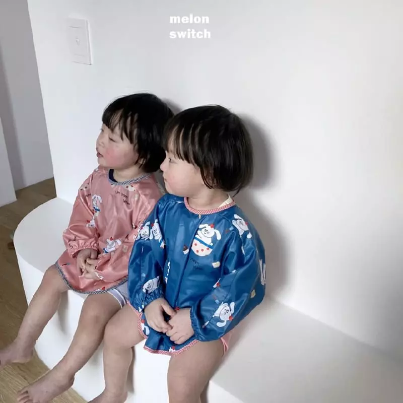 Melon Switch - Korean Children Fashion - #littlefashionista - Nyam Nyam Long Sleeves Waterproof Bib - 5