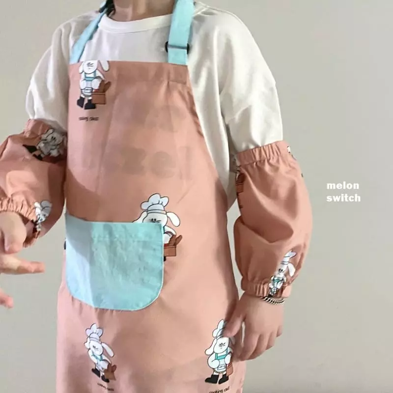 Melon Switch - Korean Children Fashion - #Kfashion4kids - Bread Rabbit Apron with Hat - 4