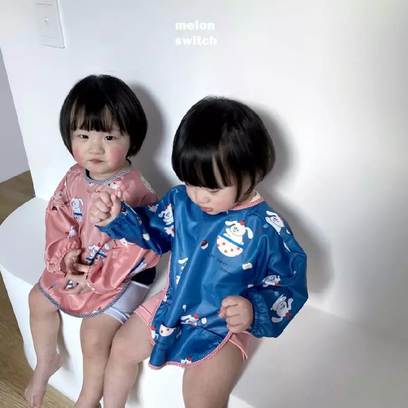 Melon Switch - Korean Children Fashion - #magicofchildhood - Nyam Nyam Long Sleeves Waterproof Bib - 6