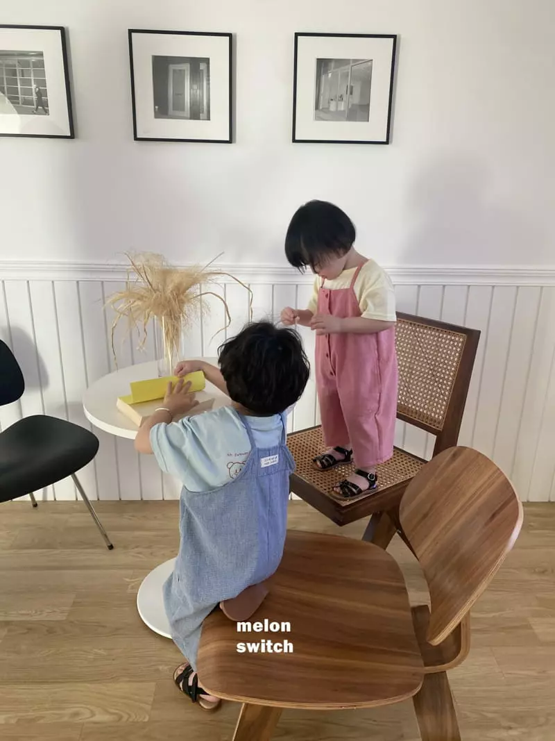 Melon Switch - Korean Children Fashion - #magicofchildhood - Check Overall - 2