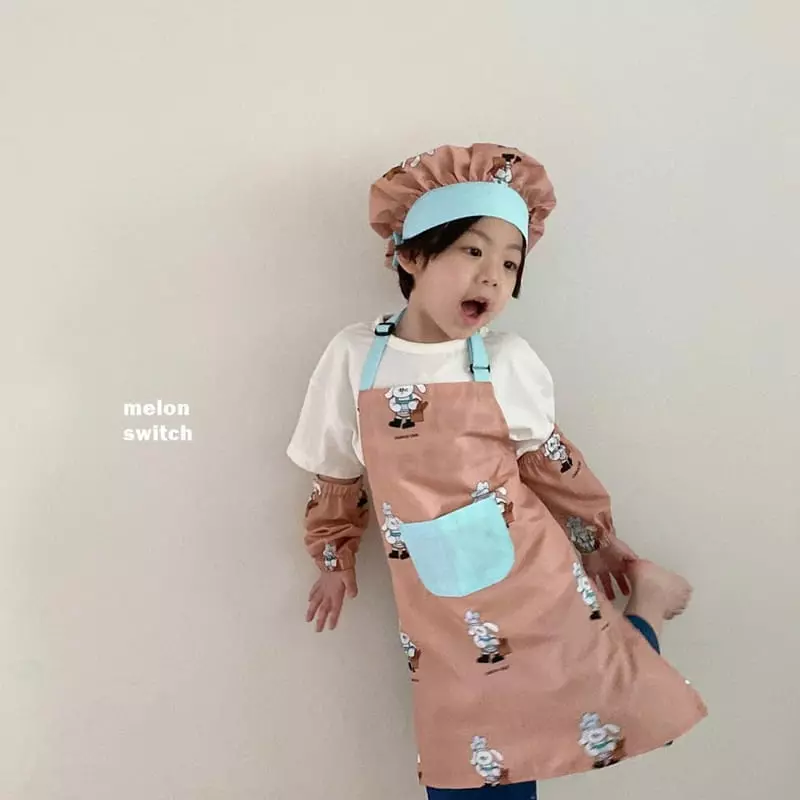 Melon Switch - Korean Children Fashion - #minifashionista - Bread Rabbit Apron with Hat - 6