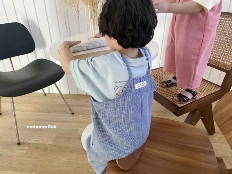 Melon Switch - Korean Children Fashion - #minifashionista - Check Overall - 3