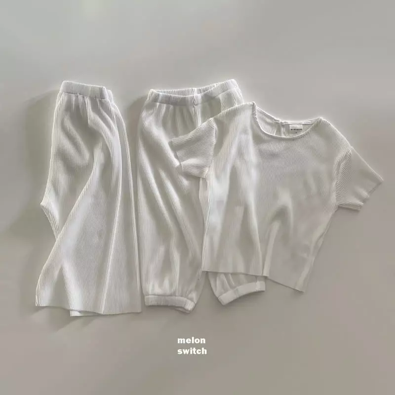 Melon Switch - Korean Children Fashion - #prettylittlegirls - Melon Pleats Top Bottom Set - 8