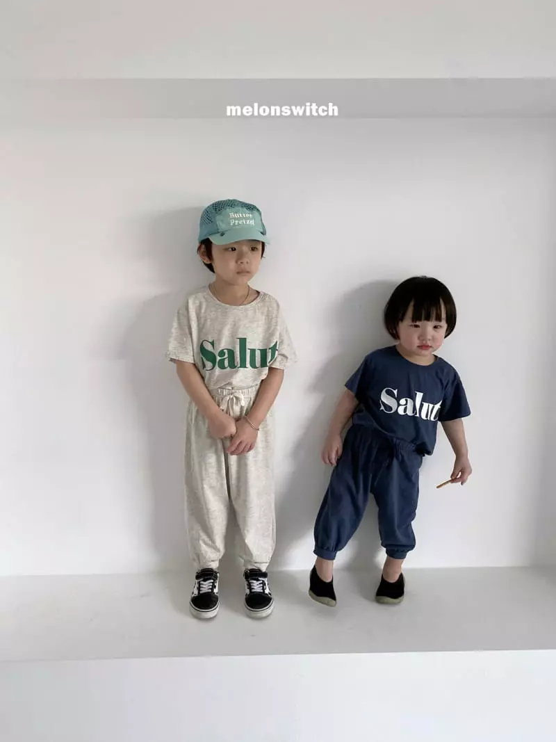 Melon Switch - Korean Children Fashion - #prettylittlegirls - Salt Top Bottom Set - 2