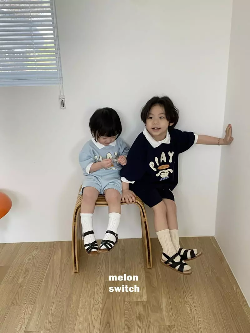 Melon Switch - Korean Children Fashion - #stylishchildhood - Play Collar Top Bottom Set