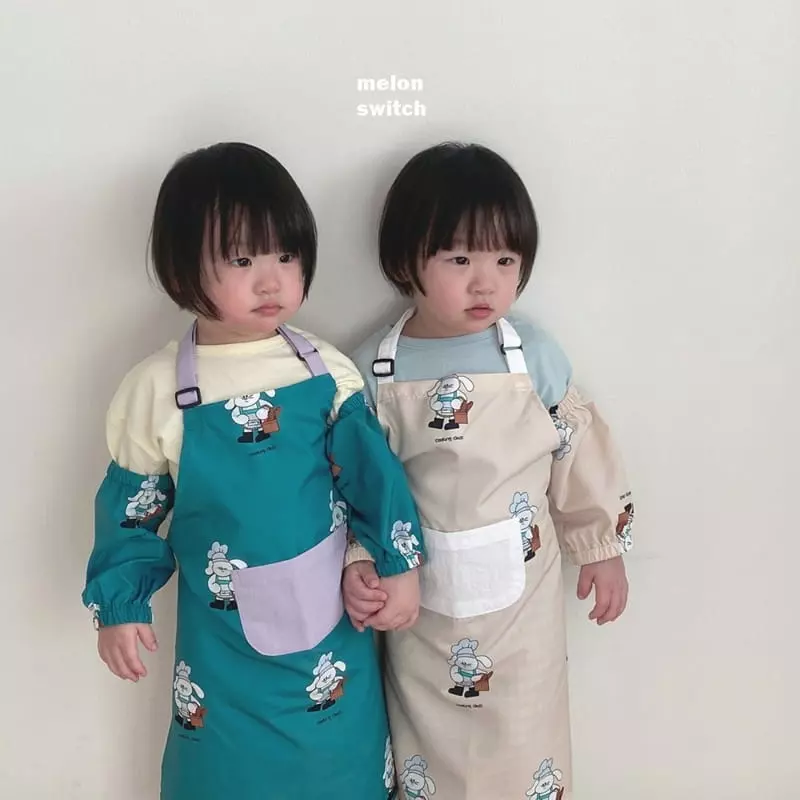 Melon Switch - Korean Children Fashion - #todddlerfashion - Bread Rabbit Apron with Hat - 8