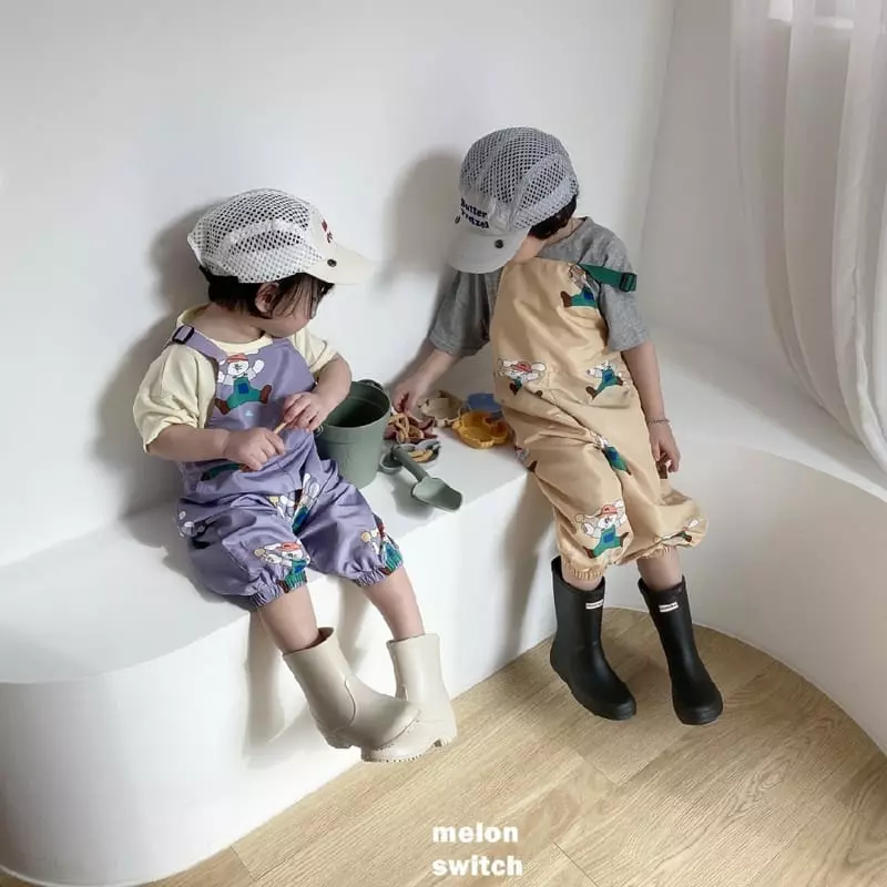 Melon Switch - Korean Children Fashion - #todddlerfashion - Melon Rabbit Play Dungarees - 3