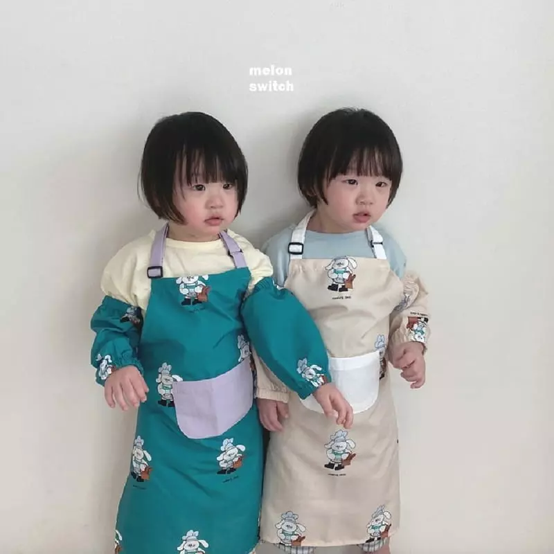 Melon Switch - Korean Children Fashion - #toddlerclothing - Bread Rabbit Apron with Hat - 9