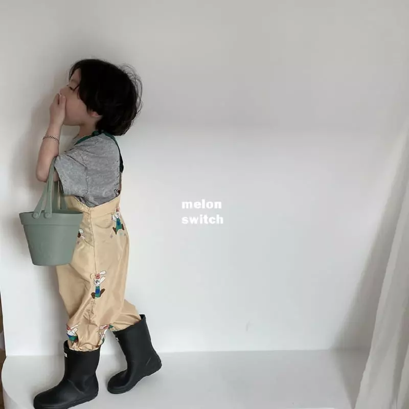 Melon Switch - Korean Children Fashion - #todddlerfashion - Melon Rabbit Play Dungarees - 4