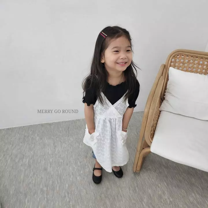 Merry Go Round - Korean Children Fashion - #Kfashion4kids - Lace Pocket One-piece - 2