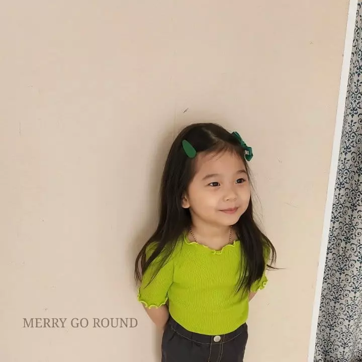 Merry Go Round - Korean Children Fashion - #Kfashion4kids - Rib Terry Tee - 6