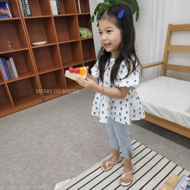 Merry Go Round - Korean Children Fashion - #childofig - Puff Ribbon Blouse - 5