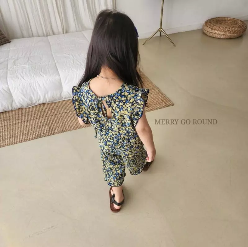 Merry Go Round - Korean Children Fashion - #childrensboutique - Frill Top Bottom Set - 6