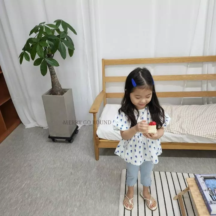 Merry Go Round - Korean Children Fashion - #designkidswear - Puff Ribbon Blouse - 7