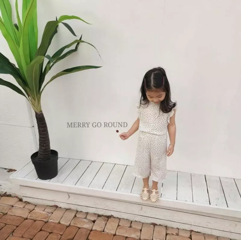Merry Go Round - Korean Children Fashion - #discoveringself - Frill Top Bottom Set - 8